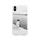 ｺﾝﾄﾞ-のつれないコンドー（モノクロVer.) Soft Clear Smartphone Case