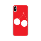 レモンスカッシュの泡の赤の中のホワイトチェリー Soft Clear Smartphone Case