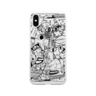 ZIGZIG CIDER GRAPHICのいろんな所にいろんな顔 Soft Clear Smartphone Case