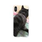 黒猫はちメモリアルの黒猫はちのゴムゴムのパ〜ンチ Soft Clear Smartphone Case
