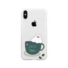 バニラ＆チッチのコーヒーカップ文鳥☕  (文鳥の日 2021記念) Soft Clear Smartphone Case