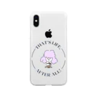 シルエットshopのシールちゃん文字Design Soft Clear Smartphone Case