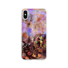 Art Baseのオディロン・ルドン　『成分：花』 Soft Clear Smartphone Case