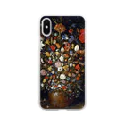 世界の絵画アートグッズのヤン・ブリューゲル（父）《木の器に咲く花》 Soft Clear Smartphone Case