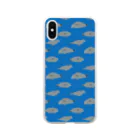 こんやのseal_pattern_blue Soft Clear Smartphone Case