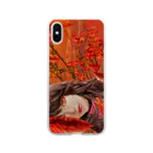 詠美びゃく夜 shopの紅花 Soft Clear Smartphone Case