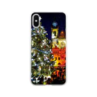 GALLERY misutawoのプラハ 夜のクリスマスツリーとティーン教会 Soft Clear Smartphone Case