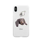 ひつじまくらのM4animals face mint Soft Clear Smartphone Case