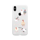 雛乃の文鳥グッズ屋さんのおしゃれ文鳥さん達のスマホケース Soft Clear Smartphone Case