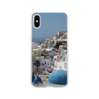 旅好きアルパカの【世界一周旅】ギリシャ　サントリーニ島の景色 Soft Clear Smartphone Case