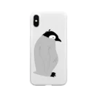 PGcafe-ペンギンカフェ-のムッスリヒナペンギン Soft Clear Smartphone Case