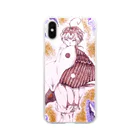 Pointillism loveの雀の子 Soft Clear Smartphone Case