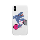 自転車好きの絵描さんの自転車好きのシャチ Soft Clear Smartphone Case