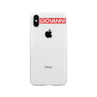 あいてやのGIOVANNI box logo Soft Clear Smartphone Case