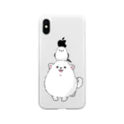 しろいいぬのふわふわなかま Soft Clear Smartphone Case