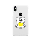 4kakeクリエイティブワーク SUZURI SHOPのドットBEEAR#001 Soft Clear Smartphone Case