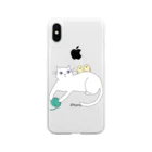 inocoの猫と小鳥 Soft Clear Smartphone Case