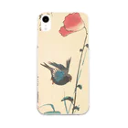 SONOTENI-ARTの024-002　歌川広重　『ポピーとスズメ』　クリア　スマホケース　iPhone XR専用デザイン　CC3 Soft Clear Smartphone Case
