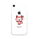 ミニマムユニヴァース@SUZURIのデビねこくんスマホケース Soft Clear Smartphone Case