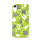 123izmの楽器（緑） Soft Clear Smartphone Case