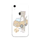 さやえんどうのCat in the car Soft Clear Smartphone Case