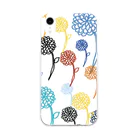 emiko_tokyoのDahlias Soft Clear Smartphone Case