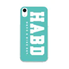 HAVE A BIKE DAY. ＠ SUZURIの『HABDカレッジロゴ スマホケース』ミント Soft Clear Smartphone Case