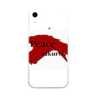ピースザクロン(公式)のピースザクロン 赤の翼ver Soft Clear Smartphone Case