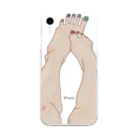 Cinnamon Addict のSOMEONE S FOOT  Soft Clear Smartphone Case