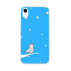 お歯黒🦊のシルバー文鳥 スマホケース Soft Clear Smartphone Case