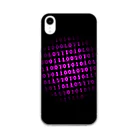 DograveのBinary Number phone case Purple Soft Clear Smartphone Case