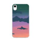 神秘的な世界の夜空と雲 Soft Clear Smartphone Case