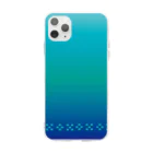 ハロー! オキナワの空と海の青　ミンサー　[Hello!Okinawa] Soft Clear Smartphone Case