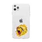 切り絵ariのLION Soft Clear Smartphone Case