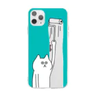 PokuStarのネコとペンキかコロコロ・ケース Soft Clear Smartphone Case