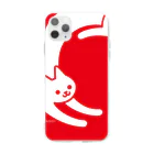 かめつるの赤猫 Soft Clear Smartphone Case