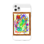 EAT ・HEART の見る人によって見えてくるものが違う絵 Soft Clear Smartphone Case