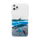 油絵描きの小物売り場のスカンジナビアの海のお散歩 Soft Clear Smartphone Case