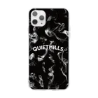 QUIETMILLS.COのALLOVER SERIES SMOKEOUT BLACK Soft Clear Smartphone Case