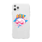 matsukingのSOS もう何も見えニャい Soft Clear Smartphone Case