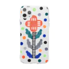 hk_illustrationのFlower_dots Soft Clear Smartphone Case