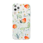 omisoのいちごと花 Soft Clear Smartphone Case