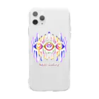 SPOOPY TOWNのMelting eyes_hologram #2 Soft Clear Smartphone Case