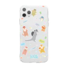 カワウソとフルーツのギャングオッターズ Soft Clear Smartphone Case