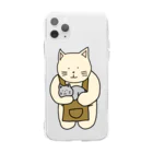 ＋Whimsyの猫カフェねこ Soft Clear Smartphone Case