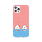 にぼしとねこのはりねずみといちご Soft Clear Smartphone Case