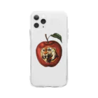 HANDSOMEの虎とりんご_Tiger&apple ソフトクリアスマホケース