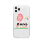 KsukeのKsuke ロゴ ソフトクリアスマホケース