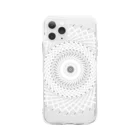 soundのcircle 白 (大) Soft Clear Smartphone Case