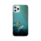 pandraDesignの水滴と蝶 Soft Clear Smartphone Case